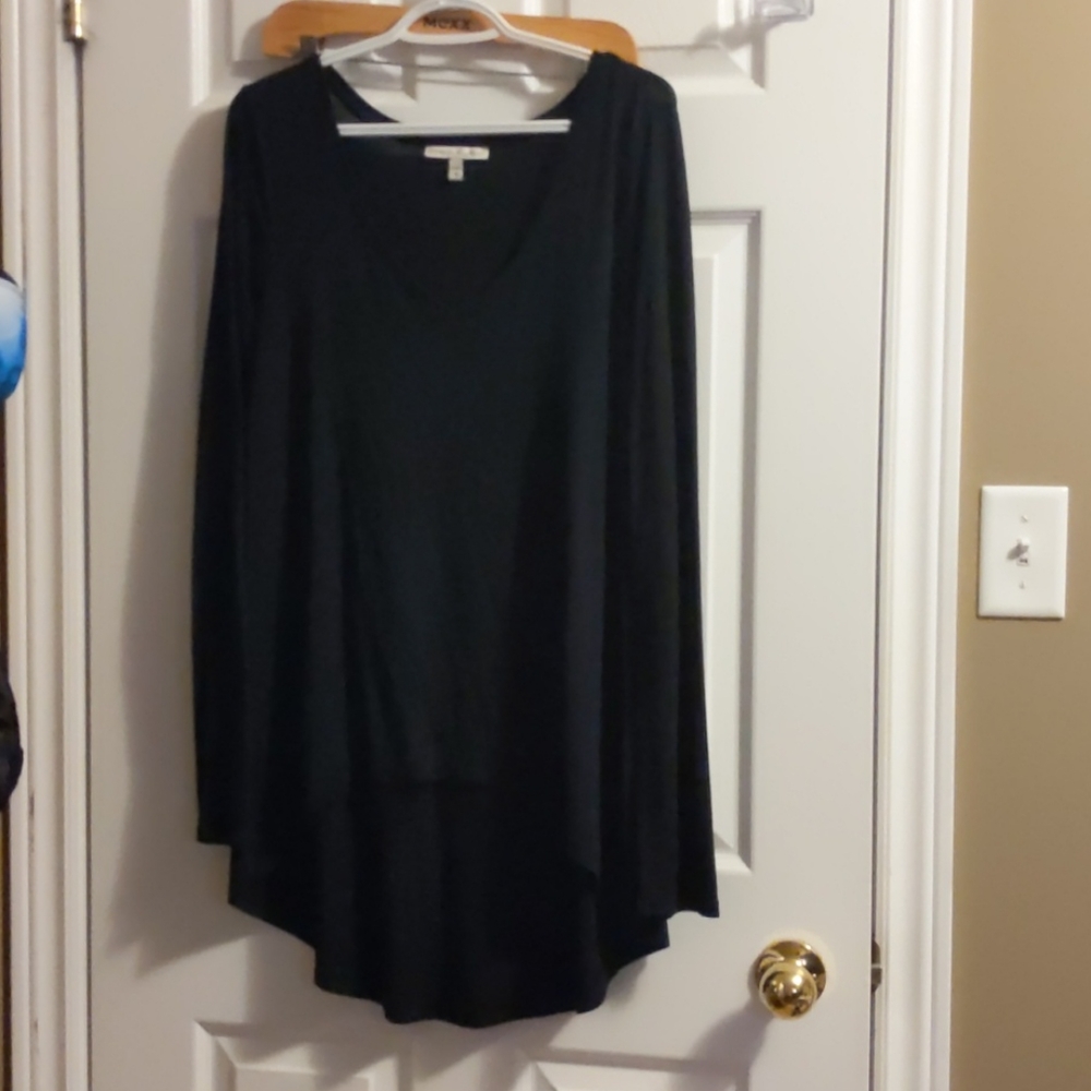 Long sleeve jersey knit tunic